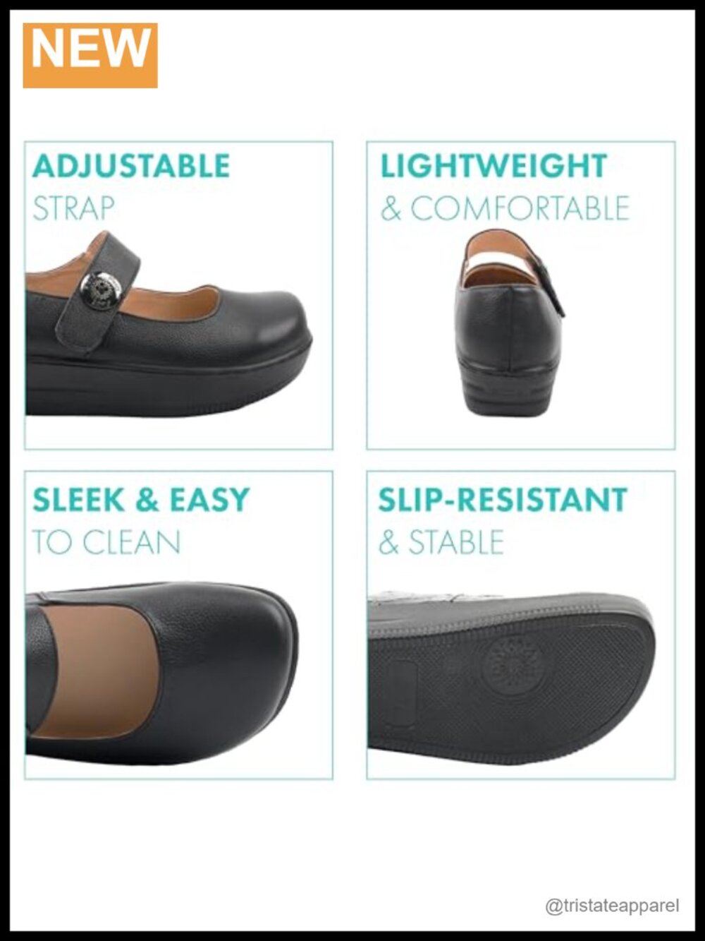 Lightweight Slip-Resistant Work Clogs Arch Support Rocker Sole - Picture 3 of 6